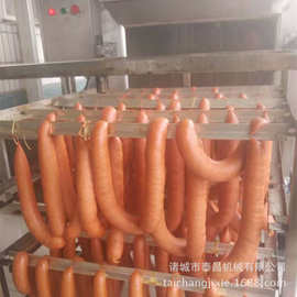 100型豆干腊肉香肠烟熏炉火腿烧鸡烟熏机厂家红肠加工烟熏设备