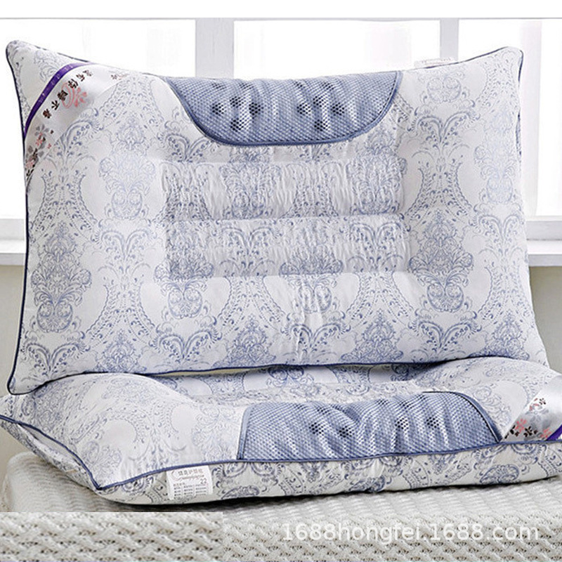 帶枕套決明子枕頭枕芯養生護頸枕成人頸椎脊椎單人學生壹只裝