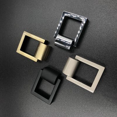 锌合金拉手吊环拉手 衣厨配件五金配件门把手 抽屉四方锌合金曲手