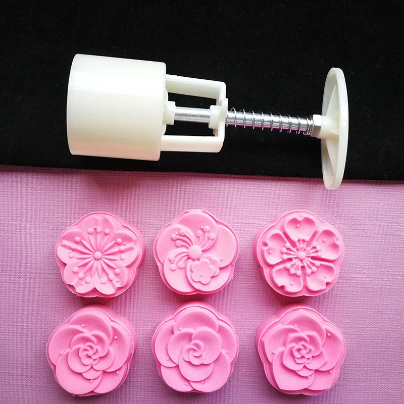 Оптовая форма для лунного торта 6 костюмов 50 г Новая трехмерная форма для лунного торта