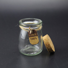 微景观生态瓶 苔藓DIY玻璃瓶 挂牌许愿瓶 小布丁软木塞瓶100ml