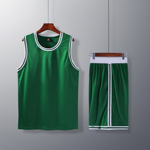 夏季新款凯尔特人篮球服套装男定制大码球衣比赛训练运动队服印字