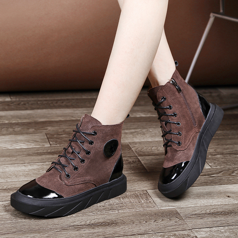 Bottes femme POSEFUL en Daim de vache - Ref 3355553 Image 3