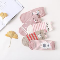 襪子春夏款卡通襪子日系女士棉質短襪女學生襪子船襪 淺口襪外貿