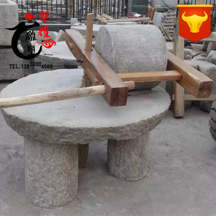 旧石碾子,旧石碾子改电动碾子,石头碾子_大山谷图库