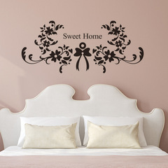 FX2014 Gentle Butterfly Bow Vine SWEET HOME Bedroom Living Room Entrance Background Wall Decor Removable
