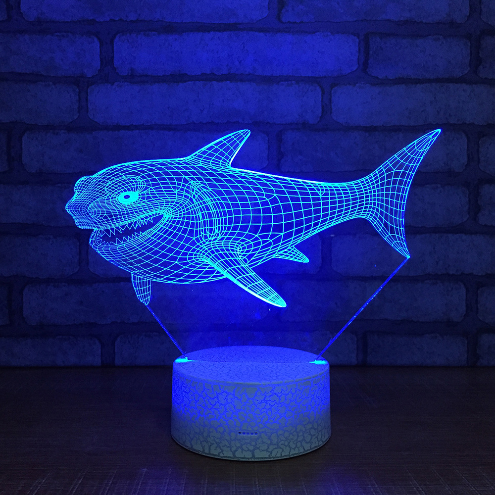 亚马逊爆款 爆裂纹3D灯小夜灯台灯