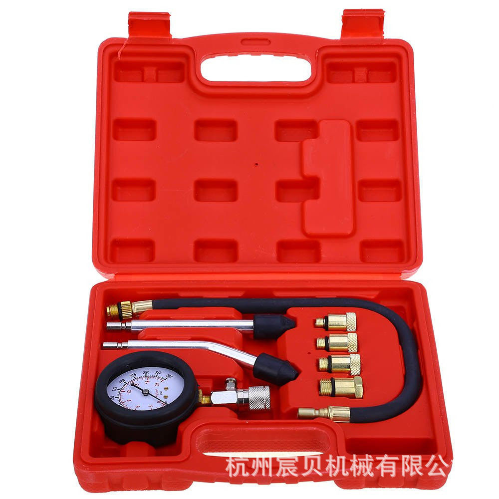 Automóvil cilindro de doble propósito motocicleta manómetro cilindro multifuncional manómetro 4 conector de cobre completo