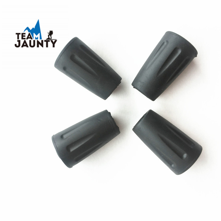 Trekking pole universal accessories flat head non-slip foot cover outdoor stick anti-wear rubber cover round oblique rubber foot cover