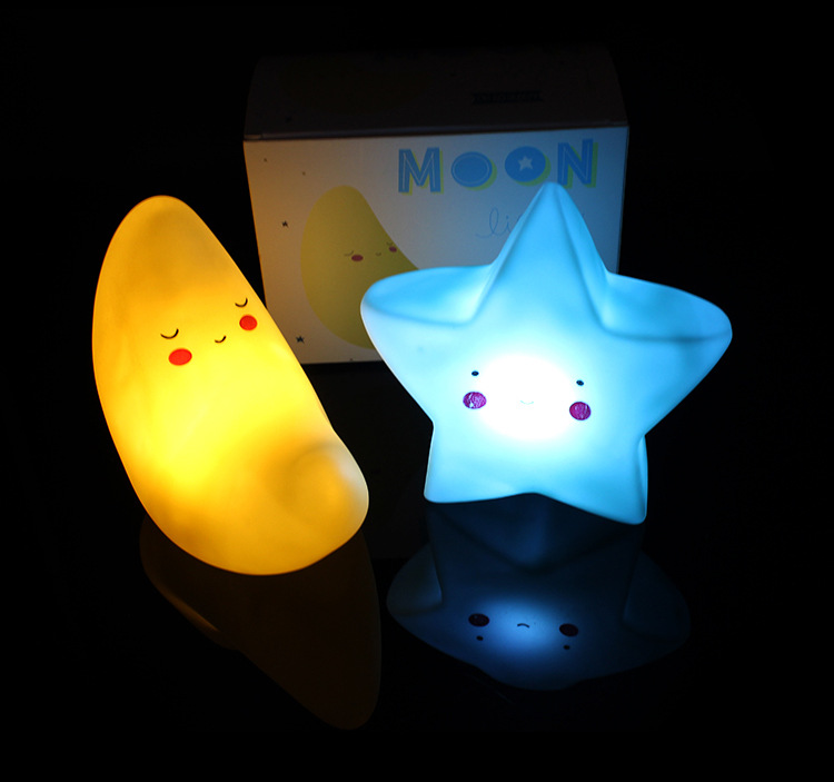 Creative Small Night Lamp Led Colorful Moon-light Lamp New Exotic Cartoon Cute Bedside Lamp Night Light Night Light Wholesale display picture 7