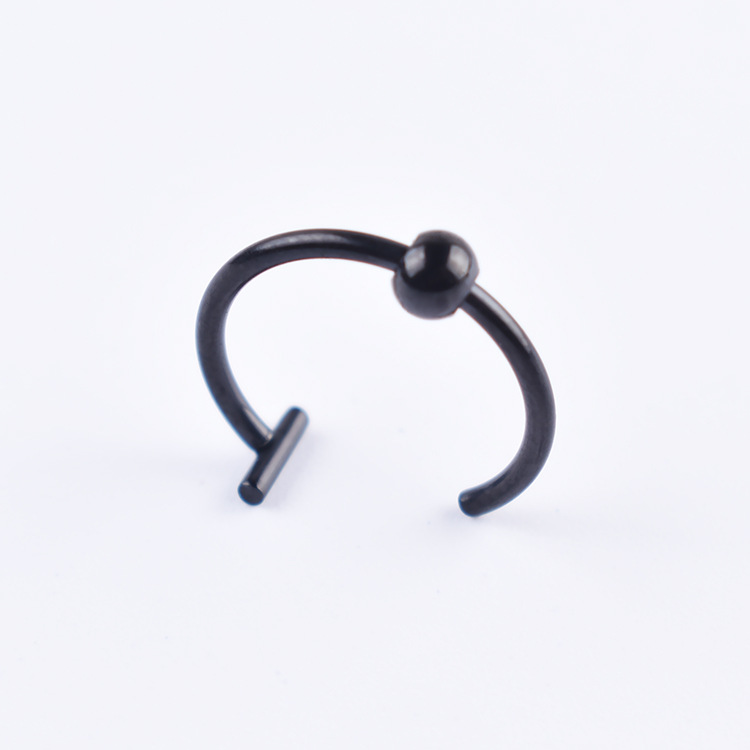 Personalidad europea y americana sin agujeros labio falso clip de labio de uñas anillo de labios punción de acero de titanio joyería de acero inoxidable nariz de uñas anillo de la nariz ventas directas de fábrica