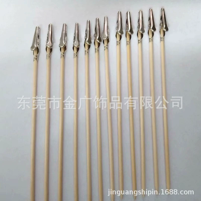 В наличии оптом деревянная палочка клип модель цветной зажим из кожи аллигатора деревянный зажим для палки воздушный насос распылитель краска цвет бамбуковая палка Аллигатор клип