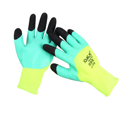 双兴发泡王涂指手套劳保防水耐磨正品工作加厚建筑工人工地批发