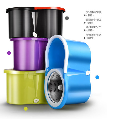 Wanben mop wholesale manufacturer dual-drive rotating hand-pressed mop bucket good mop free hand washing mop bucket