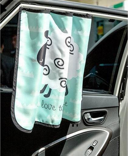韩国卡通可爱汽车遮阳挡帘车用窗帘防晒隔热磁铁吸附详情21
