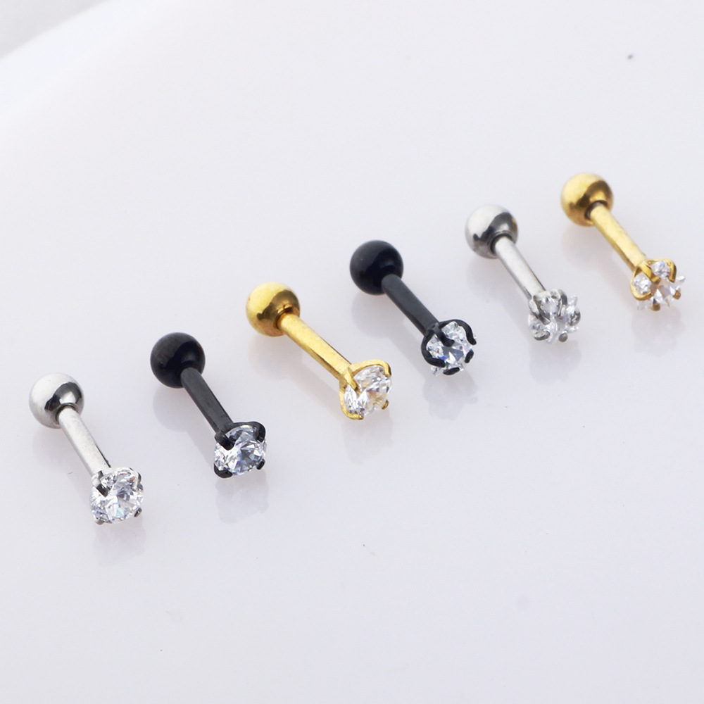 16G labret stud size and finish detail