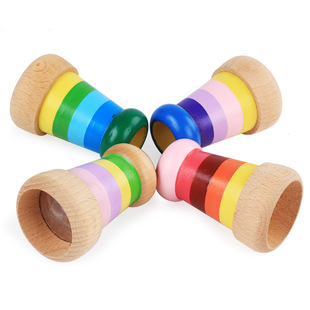 Wooden Magic Bee Eye Multi-prism Effect Kaleidoscope Children's Grasping Educational Early Education Educational Toys