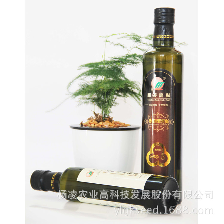 纯亚麻油500ml天然  α-亚麻酸DHA月子油西北特产杨凌高科礼盒包|ms