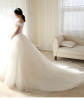 Fashion Shoulder princess dream lace tail bride wedding dress