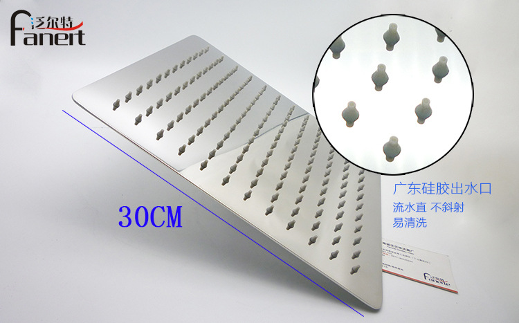 304 stainless steel ultra-thin top shower head, pressure-increasing water-saving shower head, cross-border exclusive supply undefined