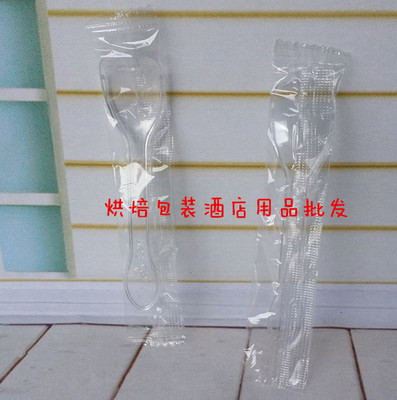 一次性独立包装MS3勺子透明勺布丁勺冰淇淋勺糕点勺甜品勺100个|ru