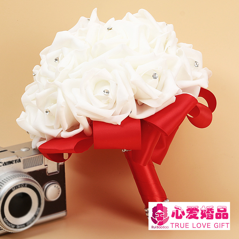 爆款韩式新娘手捧花欧式婚庆用品创意泡沫手捧花厂家直销一件代发|ru