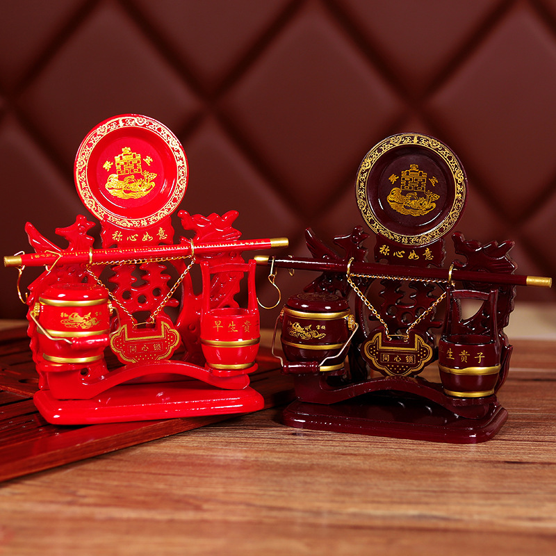 trumpet Descendants barrel woodiness Concentric lock Descendants barrel Roses bride Dowry marry Wedding supplies wholesale