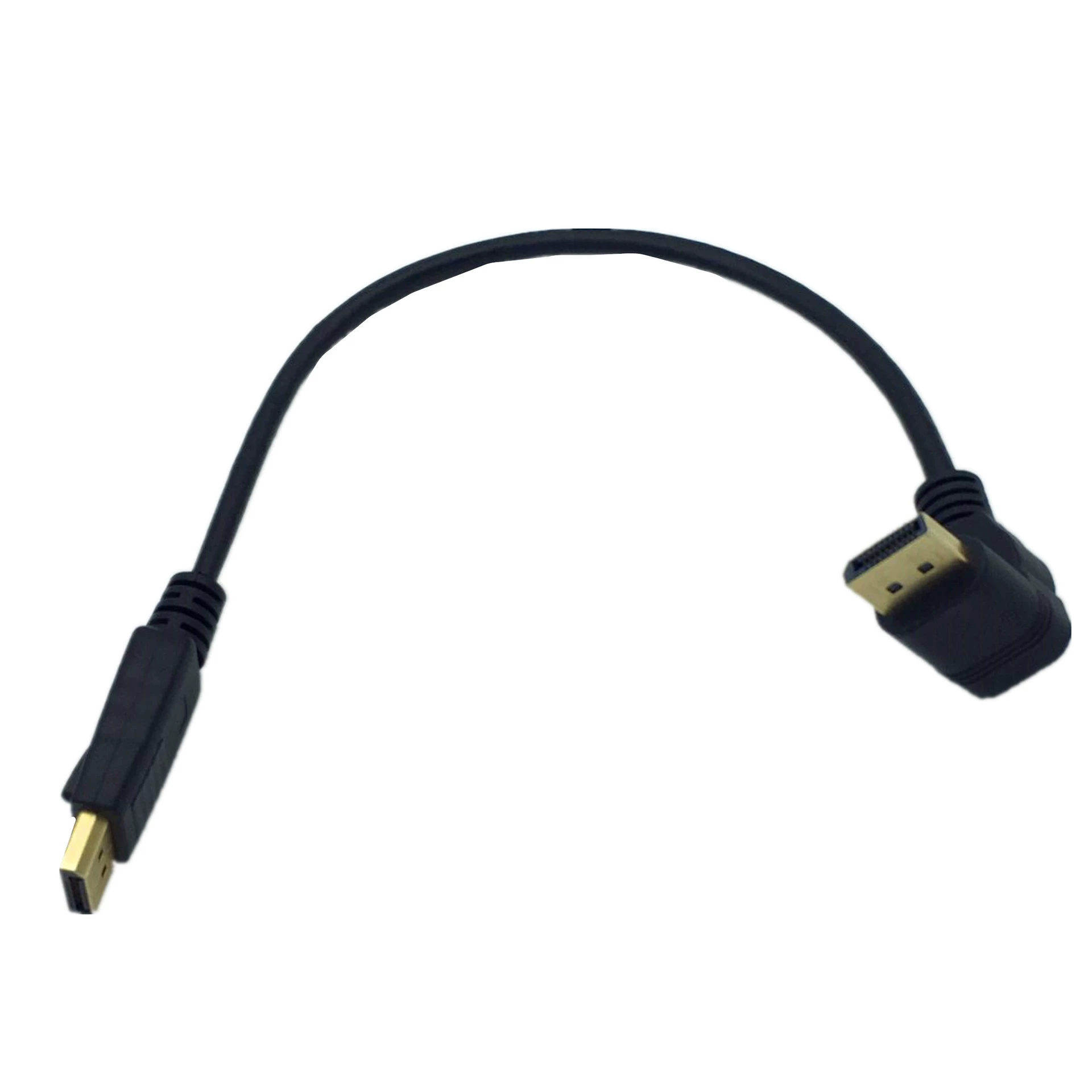 Позолоченный DP кабель под углом 90° вверх/вниз, HD кабель DisplayPort, адаптер DP-to-DP