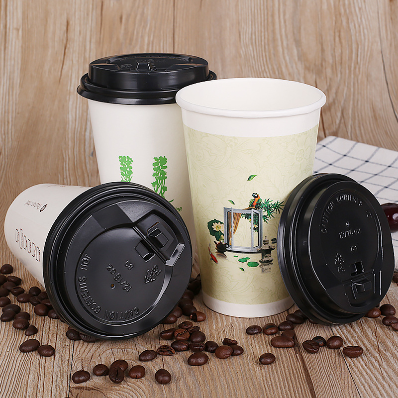 16 Ounce 500ml Film coffee paper cup Cold drink cup customized logo disposable tea with milk Paper cup