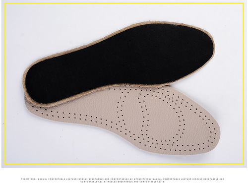 First-layer cowhide insoles for men and women, breathable, sweat-absorbent, deodorant, shock-absorbing, genuine leather, non-slip, super soft and comfortable