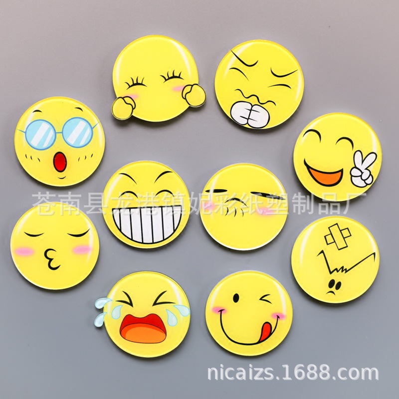 lovely originality Expression Magnetic patch Smiling face Refrigerator sticker children Reward Sticker magnet Magnetic Whiteboard Blackboard stickers