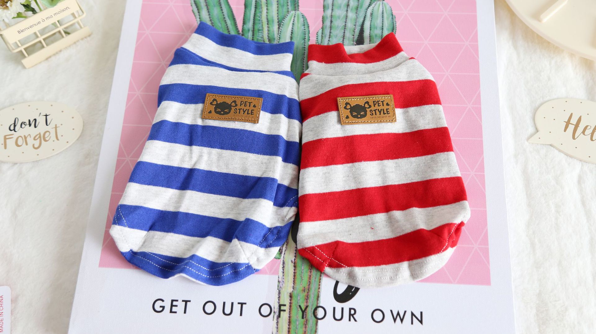 七色宽条纹打底衫