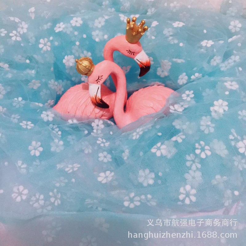 锦纶美国网植绒小花网纱小雏菊布料玩具偶连衣裙头饰饰品DIY辅料