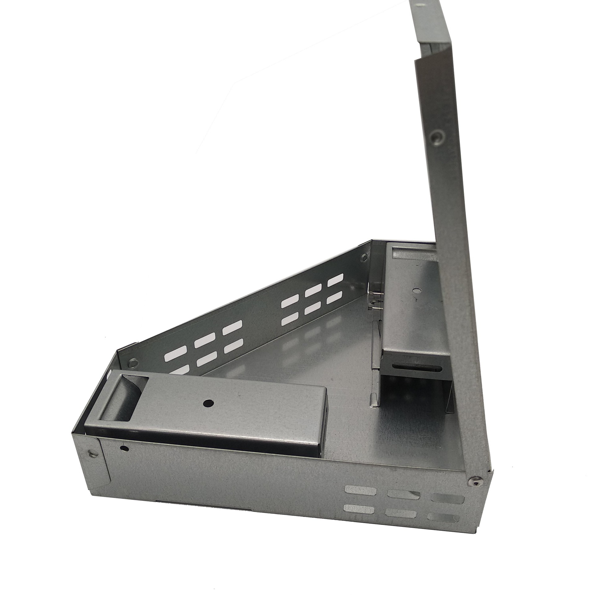 Caja trampa de ratón con ventana triangular, placa galvanizada, captura continua