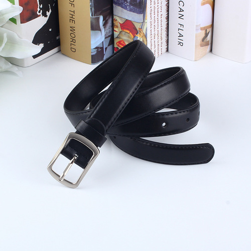 Korean style simple and versatile round buckle women's belt personalized trouser belt women's pin buckle belt factory direct supply wholesale