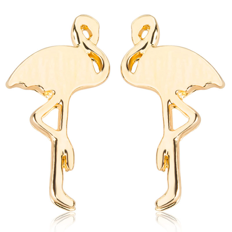 Creative Alloy Flamingo Earrings display picture 9