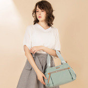 火狐时尚女士手提单肩包尼龙小包包女2018新款牛津女包简约斜挎包
