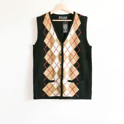 清仓 手工艺毛衣手摇嵌花刺绣大码女装V领羊毛混纺马甲开衫2800|ms