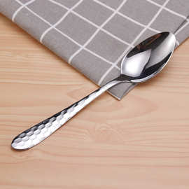 水立方勺不锈钢勺子 葡萄叶勺 跑江湖勺子 长柄餐饮勺 酒店用品勺