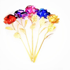 Gold-leaf coated rose with gold plating, gold-leaf rose Valentine's Day gift, activity gift, 24K gold rose