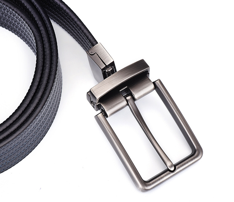 Men's Genuine Leather Belt With Rotating Buckle For Men_voghion.com