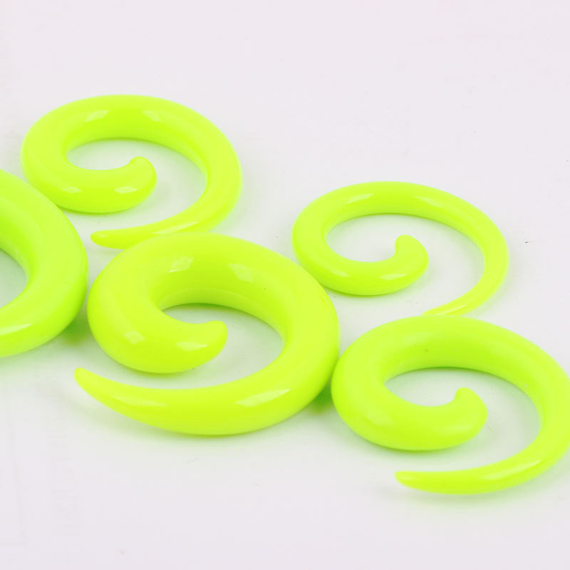 Acrylic Black Snail Ear Expander Piercing Jewelry - 10mm Multi-Color Options Wholesale detail image 7