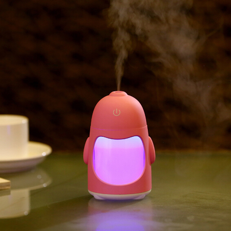 Colorful Lighting Penguin Humidifier Mini Household USB Mute Aromatherapy Atomizing Humidifier