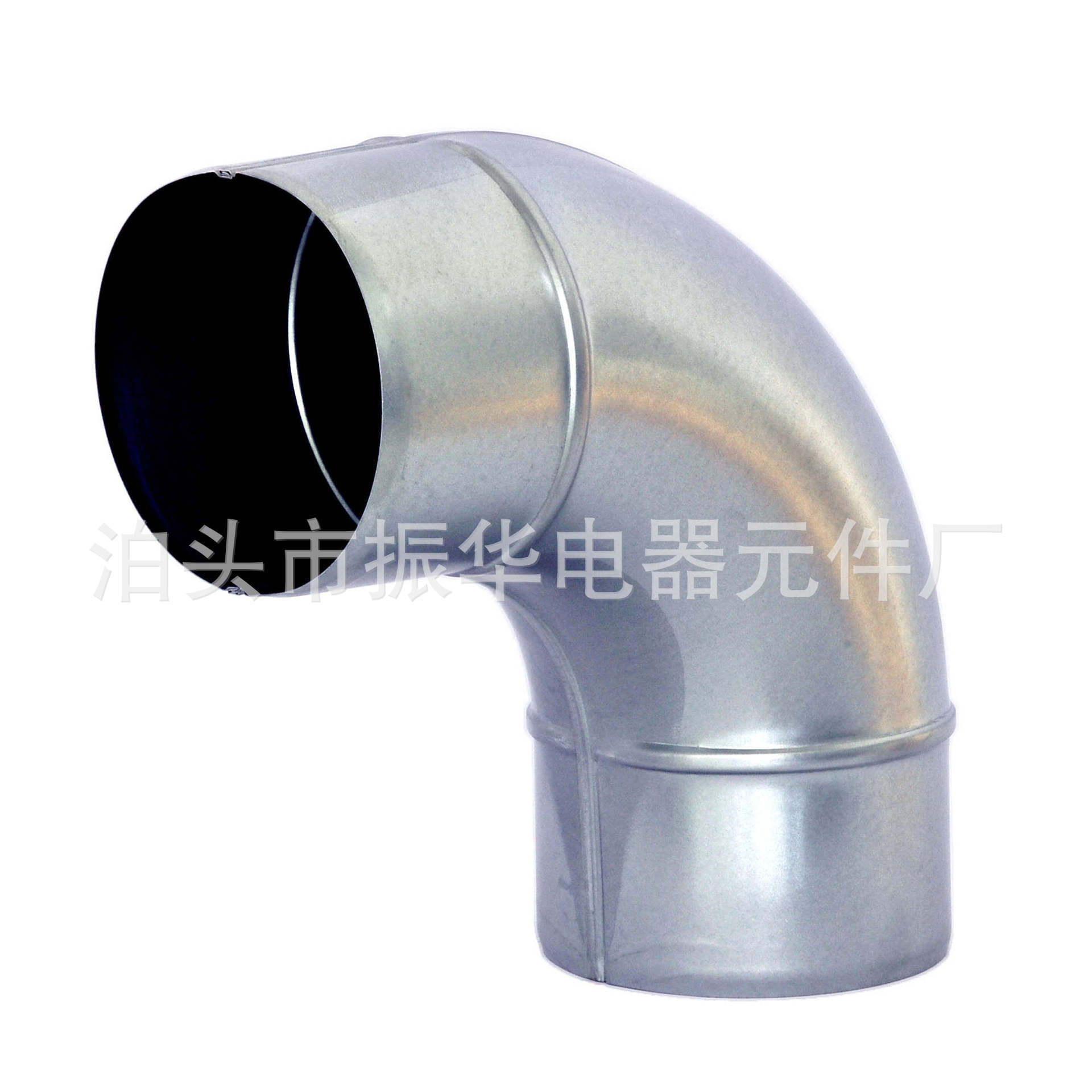 厂家加工热镀锌板风管弯头天圆地方厨房排烟管烟罩冲压风管弯头片