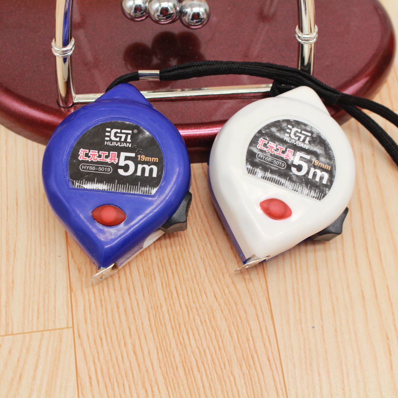 汇元钢卷尺 钢尺盒尺3米5米黄量尺工具卷尺钢尺配件