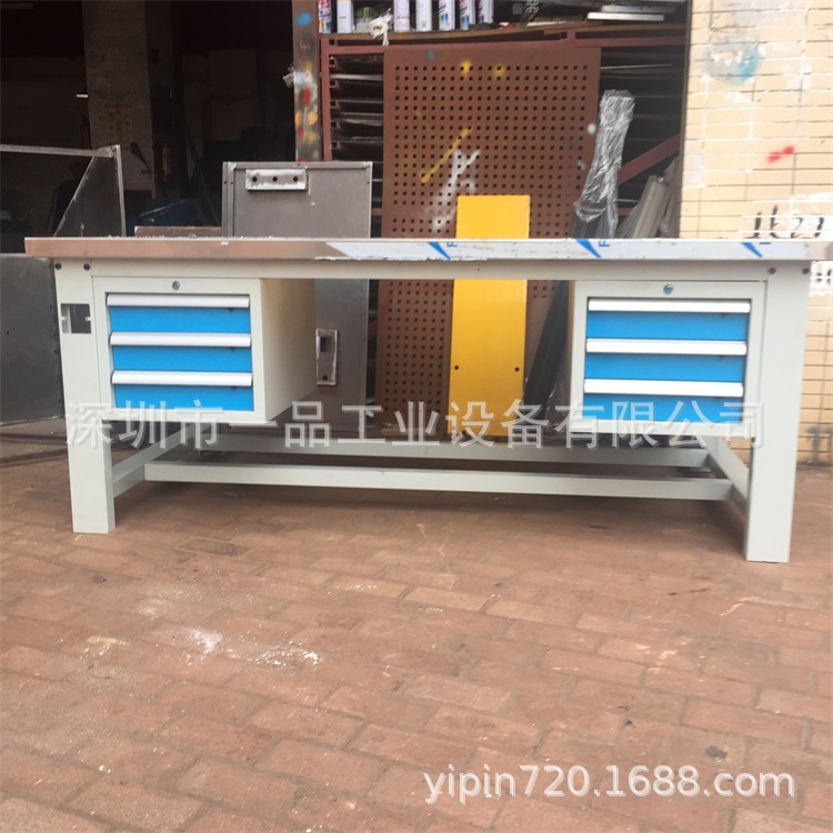重型工作台钳工不锈钢工作台双层带抽屉维修台车间实验室工作桌子