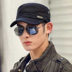 Men's Autumn/Winter Duckbill Cap, Korean-style Cotton Flat Top Hat, Military-Style Cap for Spring/Summer, Sun Visor, Baseball Cap for Men