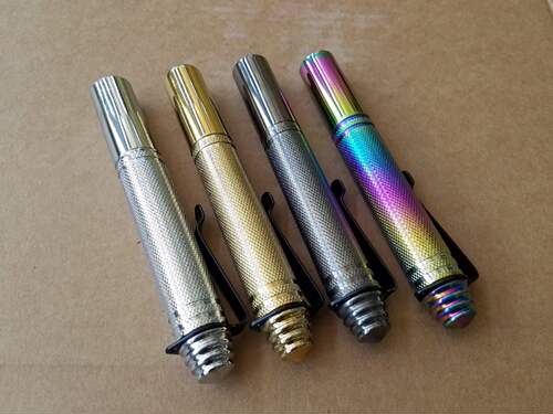 Wild Valley Pen Baton German Pen Style Self-Defense Baton Car Self-Defense Accessories Three-Section Baton Telescopic Baton Self-Defense