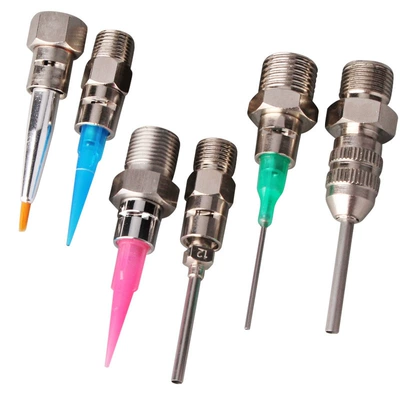 Yapışqan paylayıcı adapterlər: needle adapter dispensing accessories