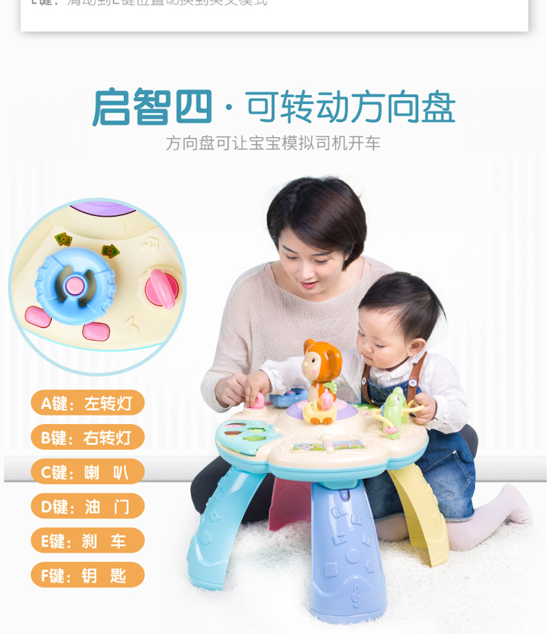 儿童学习桌婴儿多功能早教玩具台宝宝益智0-1-2-3岁游戏桌详情图20